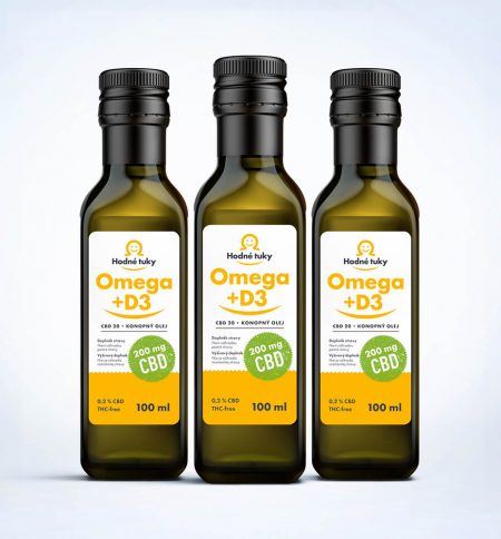 Omega +D3 konopný olej s 600 mg CBD